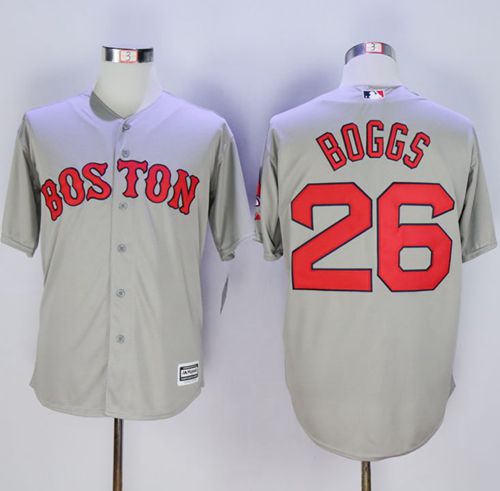 Red Sox #26 Wade Boggs New Grey Cool Base Stitched MLB Jersey - Click Image to Close